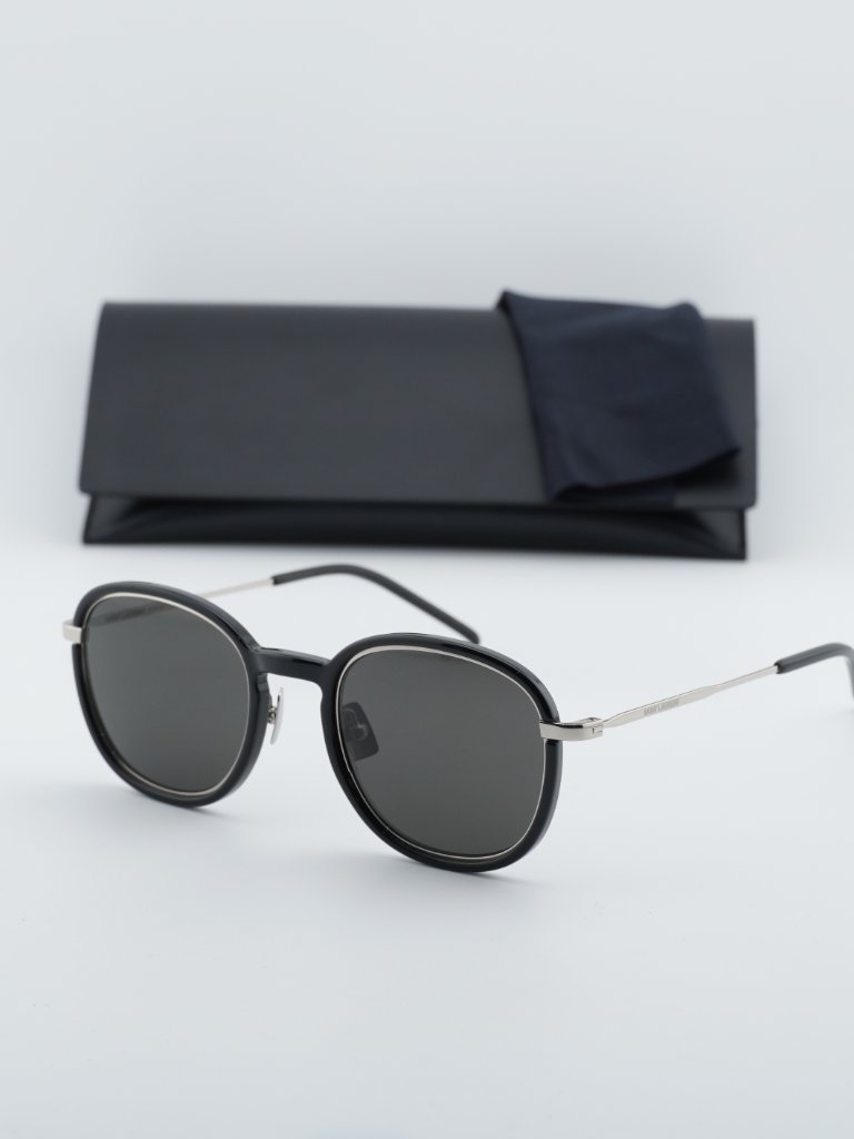 Saint Laurent Sl436 001 Round Sunglasses - Black